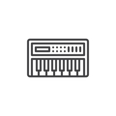 Synthesizer keyboard line icon