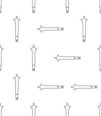 Kitchen Lighter Icon Seamless Pattern Y_2207002