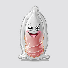 Condom Cartoon Logo Design Very Cool 