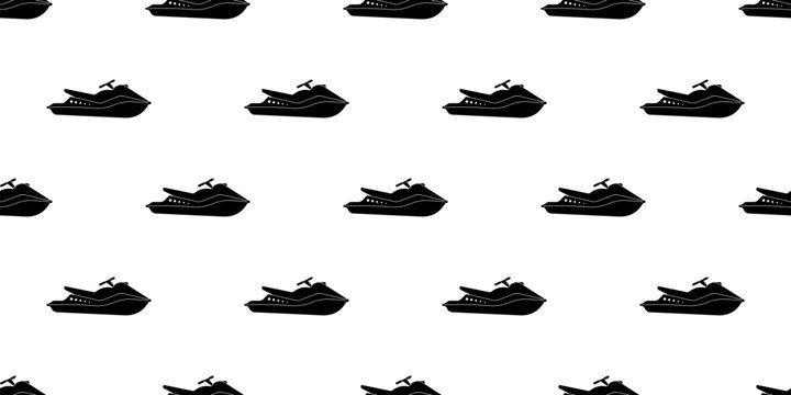 Water Scooter Icon Seamless Pattern Y_2207001