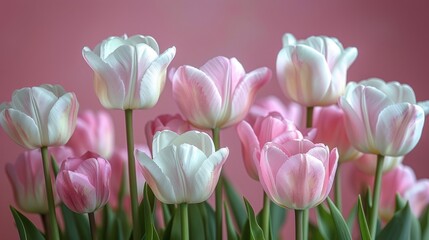 white and light pink tulips 
