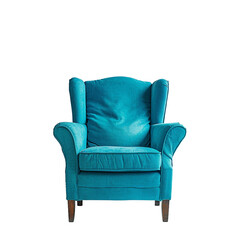 modern colorful armchair isolated on transparent background