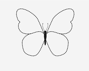 butterfly stitch and embroidery design . Graphic tee 
