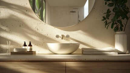 Interior of a bathroom with a sink.