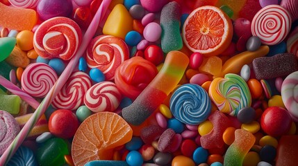Fototapeta na wymiar Pile of colorful candies.