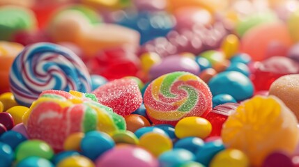 Fototapeta na wymiar Pile of colorful candies.