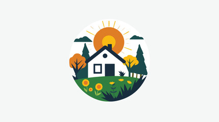 Logo of the ecofriendly cottage settlement with the