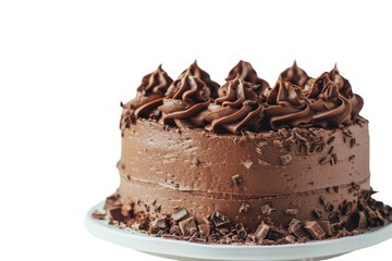 A Chocolate Cake Masterpiece Isolated On Transparent Background