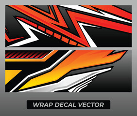 Car Wrap Decal Design Vector