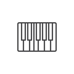 MIDI controller keyboard line icon