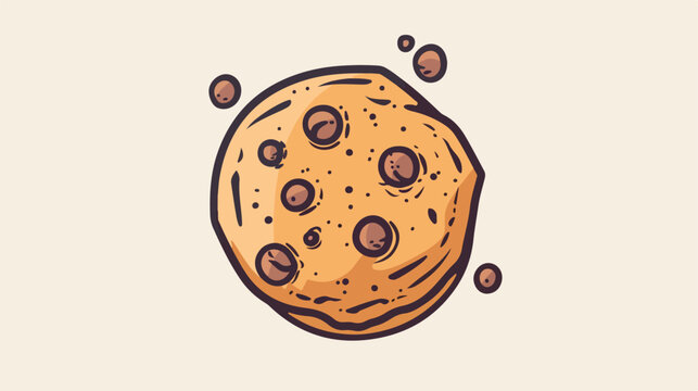 Outline illustration vector image of a cookie.