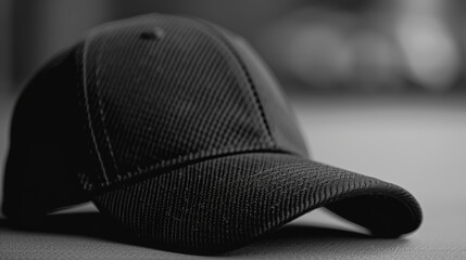 Black baseball cap on white background - obrazy, fototapety, plakaty