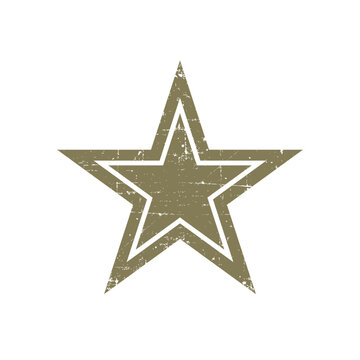 Star graphic icon. Military star isolated sign on white background. Star symbol decorative element. Vector illustration
