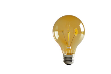 Essence of a Glowing Bulb Isolated On Transparent Background