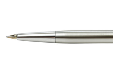 Sleek Silver Pen Showcase Isolated On Transparent Background