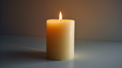 Fototapeta na wymiar candle on white background