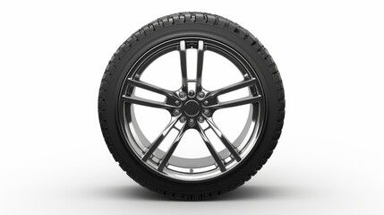 Obraz premium car wheel on white background