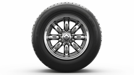 Obraz premium car wheel on white background