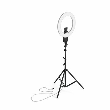 3D render of a camera light on a tripod for professional photography setup