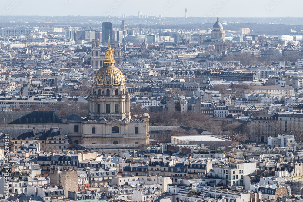 Wall mural Landscape from the Eiffel Tower in Paris