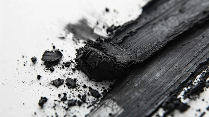 charcoal on white background - obrazy, fototapety, plakaty