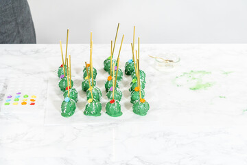 Delicious cactus cake pops for Cinco de Mayo celebration