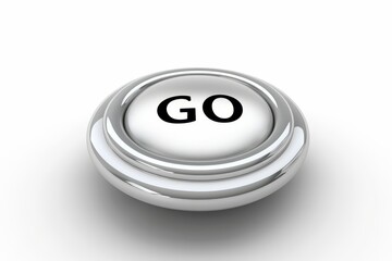Stylish  go  button isolated on white background for web design and applications