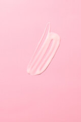 White cosmetic cream smash, texture sample