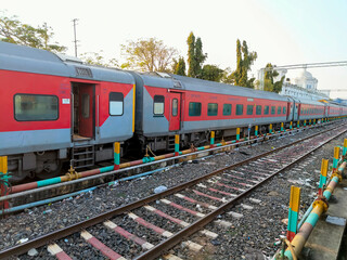 Indian rail Rajdhani express, Agartala Rail Station. Date - 05-03-2024