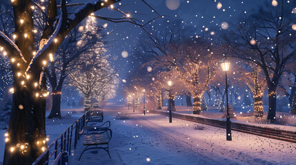 Winter wonderland at the park