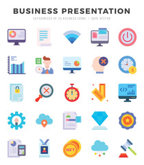 Set of Business Presentation icons. Vector Illustration.