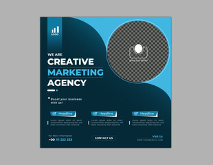 Creative marketing agency Instagram post template