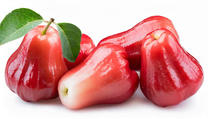 Rose apples isolated on white background. Clipping path.