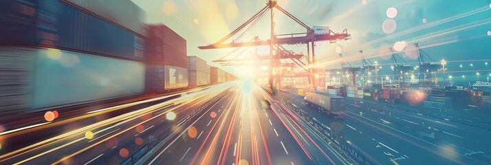 輸出・輸入産業ビジネスの抽象的なイメージ