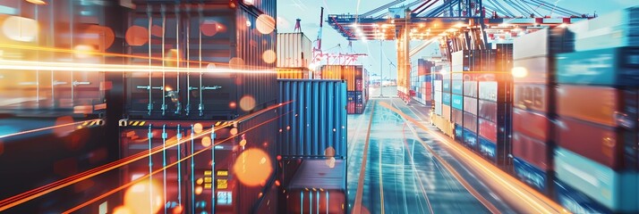 輸出・輸入産業ビジネスの抽象的なイメージ