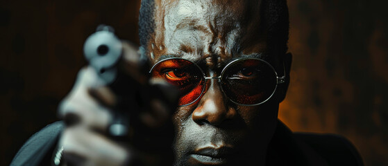 cool gangsta man, action movie poster