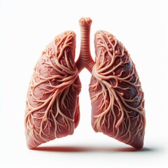 human lungs on white
