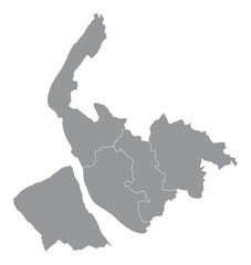 Merseyside county administrative map