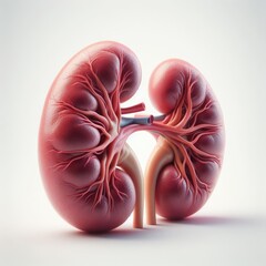 human kidney organ on white
