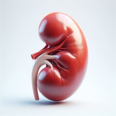 human kidney organ on white
