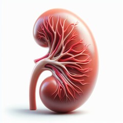 human kidney organ on white
