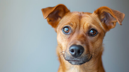 Obraz premium cute dog on white background