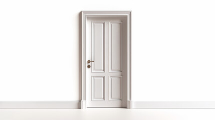 door on white background