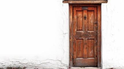 door on white background