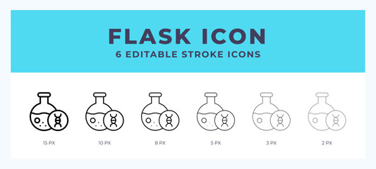 Flask line icon vector illustration. Trendy styles.