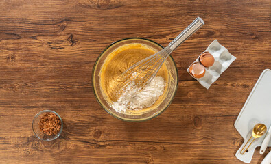 Baking Gingerbread Bundt Cake with Caramel Frosting Ingredients