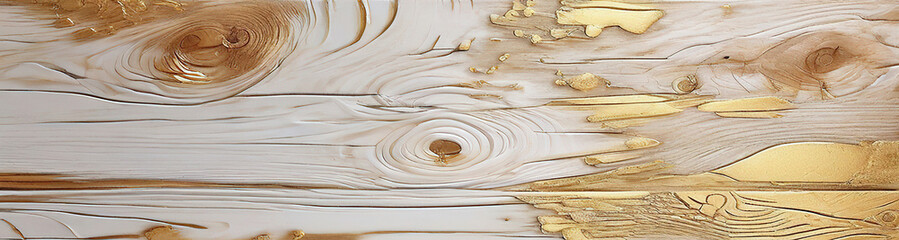 close-up surface of a white and golden brown wood wall wooden plank board texture background with...