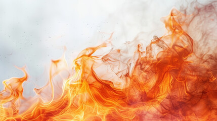 fire on white background