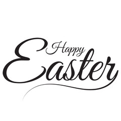 Happy Easter greeting card. Handwritten vector lettering text .. Calligraphic phrase. Easter lettering inscription.