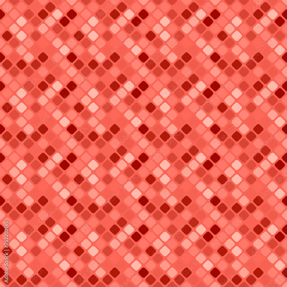Poster diagonal square pattern background - abstract repeating red geometrical vector graphic design